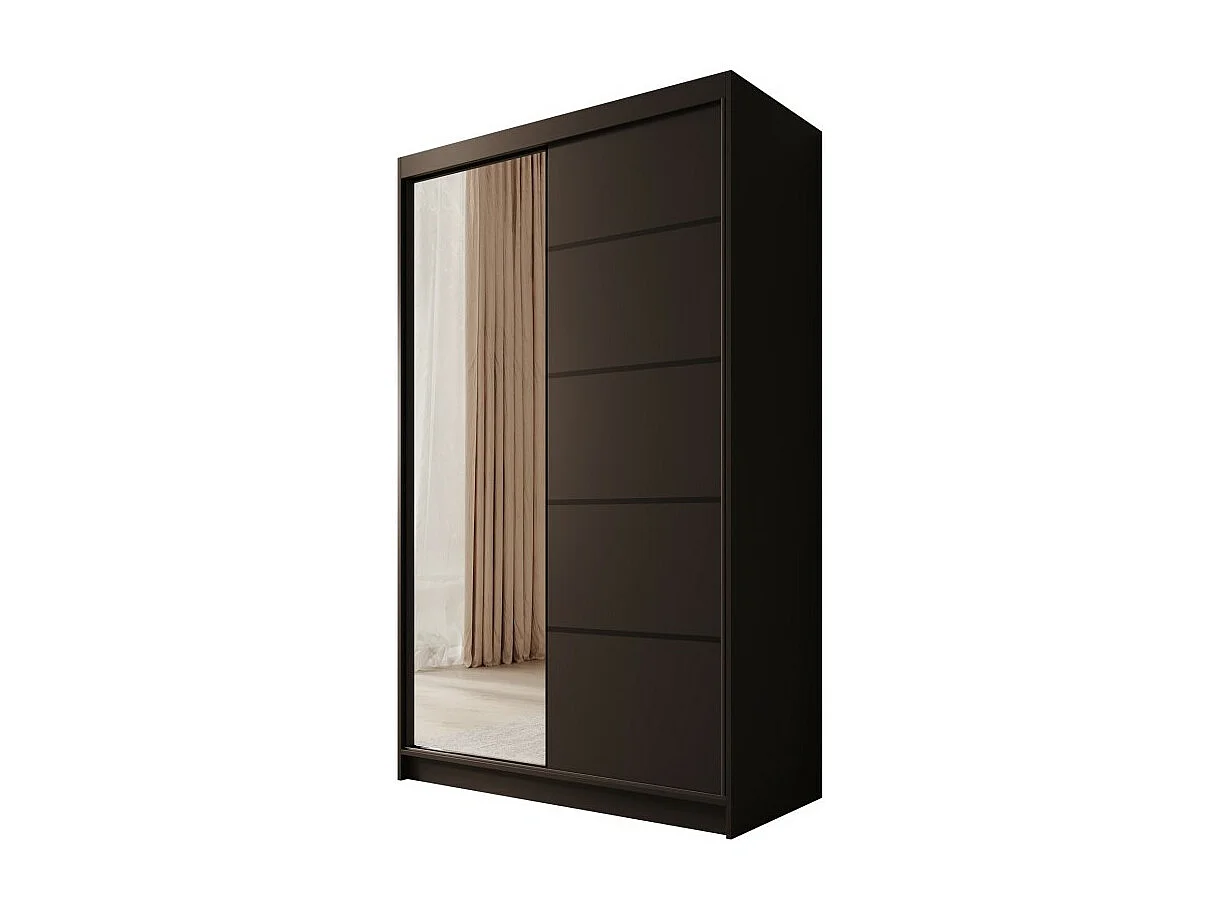 Armoire Estello (120cm)/portes coulissantes/Noir