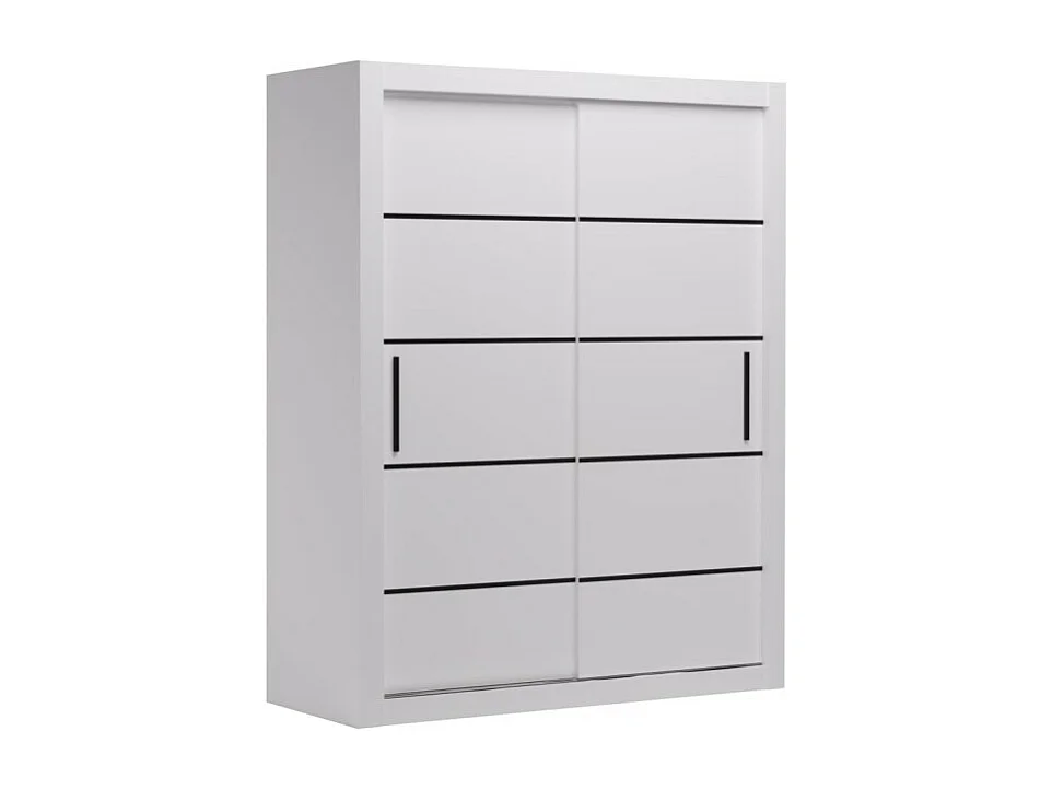 Armoire Marrel (160cm)/portes coulissantes/Blanc