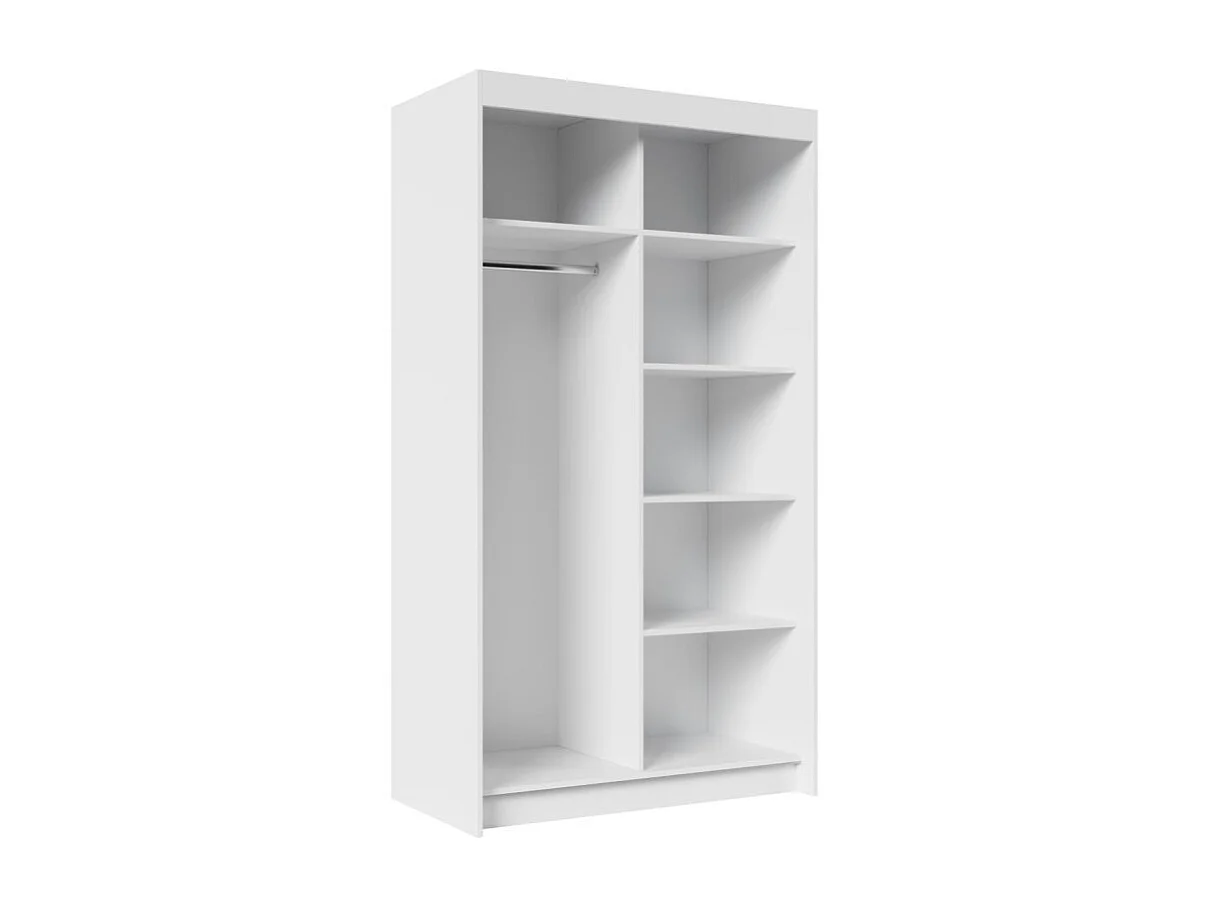 Armoire Sharla (120cm)/portes coulissantes/Blanc