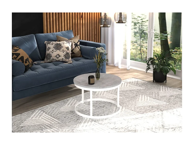 Couchtisch Rini Lux/Metall/Sperrholz/grau