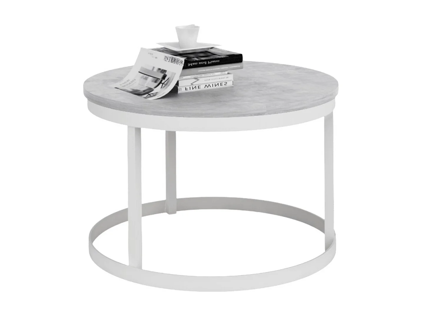 Table basse Rini Lux/Métal/Contreplaqué/gris