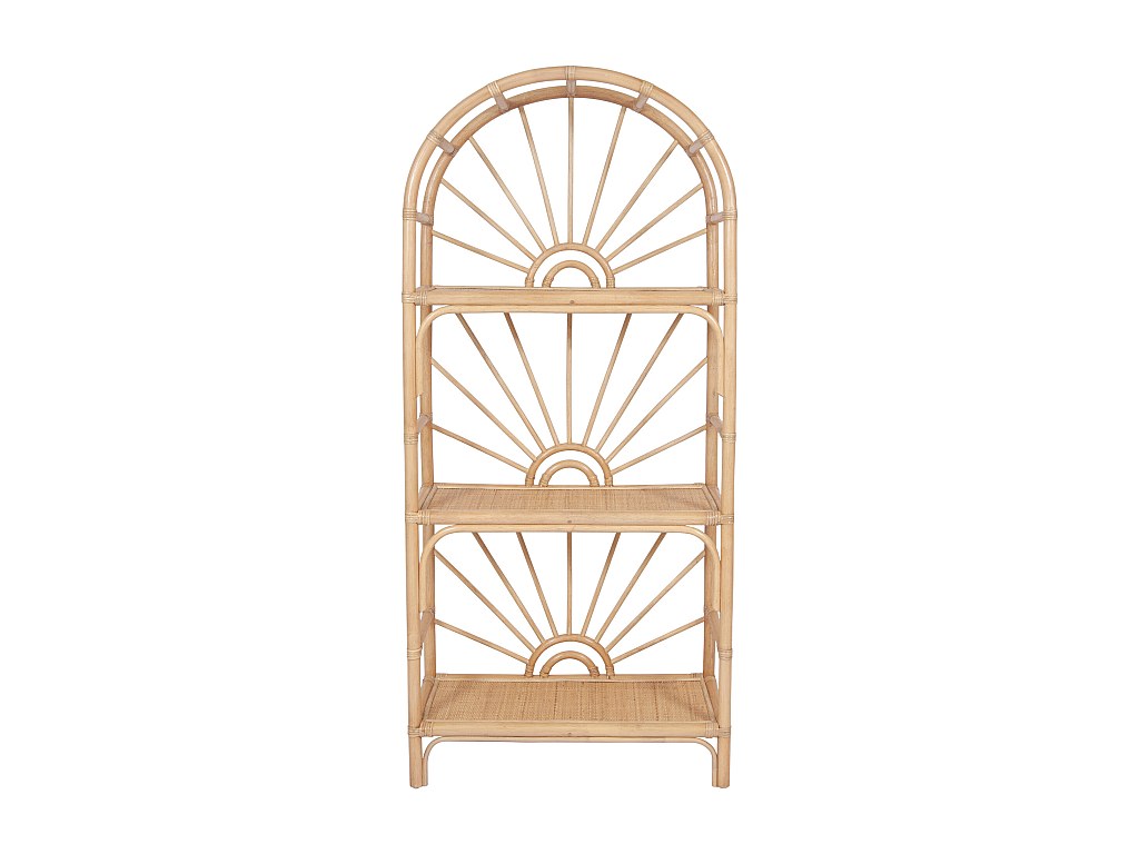 Regal mit 3 Einlegeböden - Rattan - Naturfarben - NEMERI günstig online kaufen