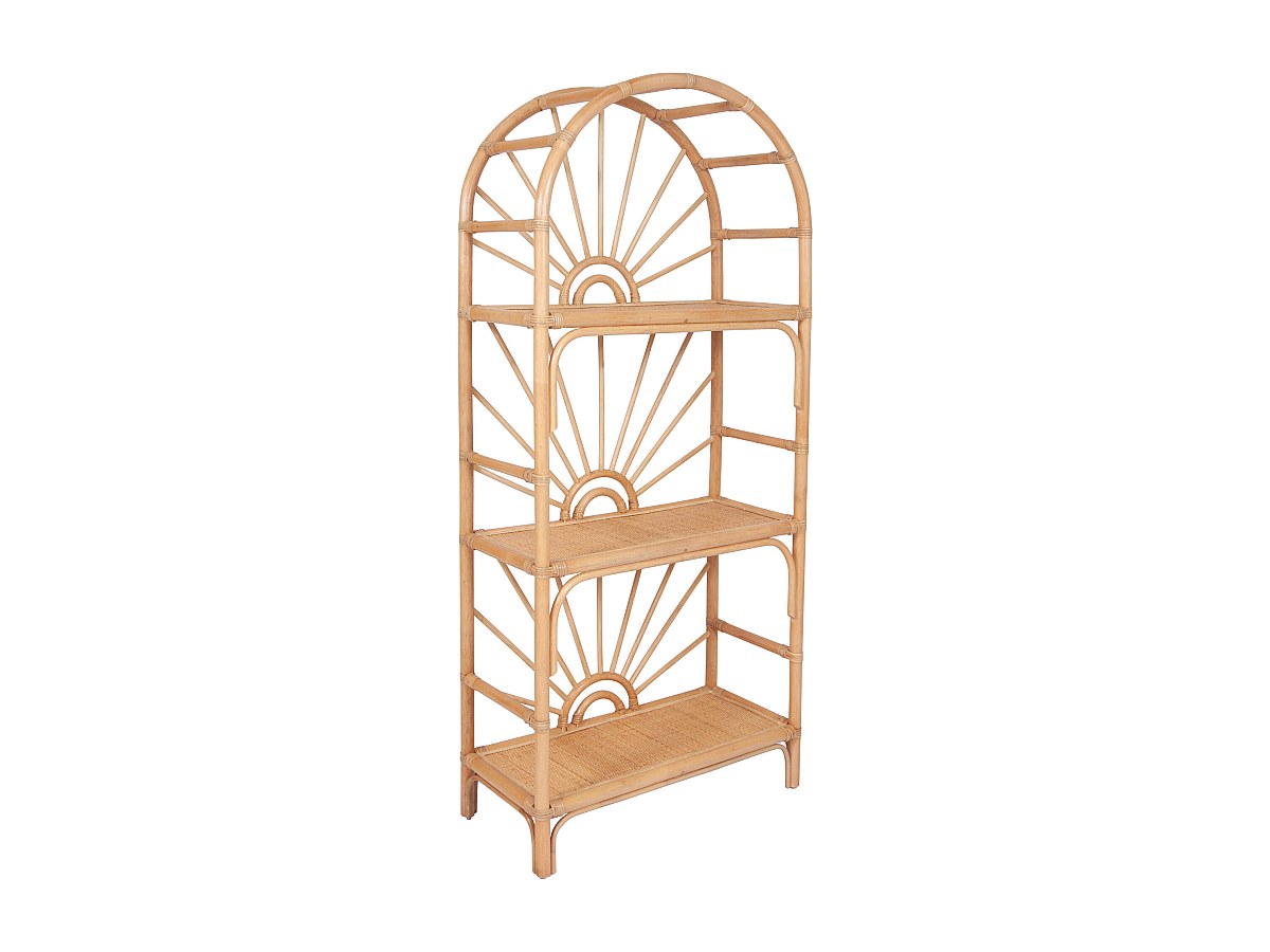 Regal mit 3 Einlegeböden - Rattan - Naturfarben - NEMERI günstig online kaufen