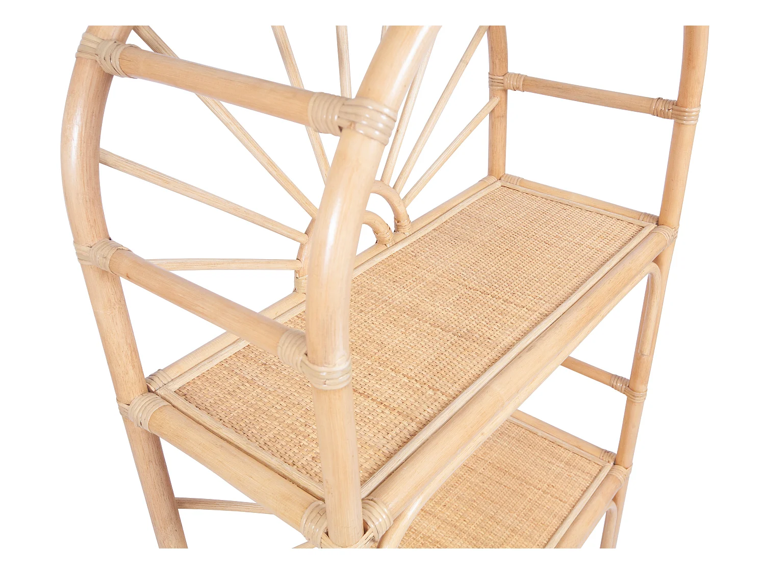 Etagère avec 3 tablettes en rotin - Naturel - NEMERI