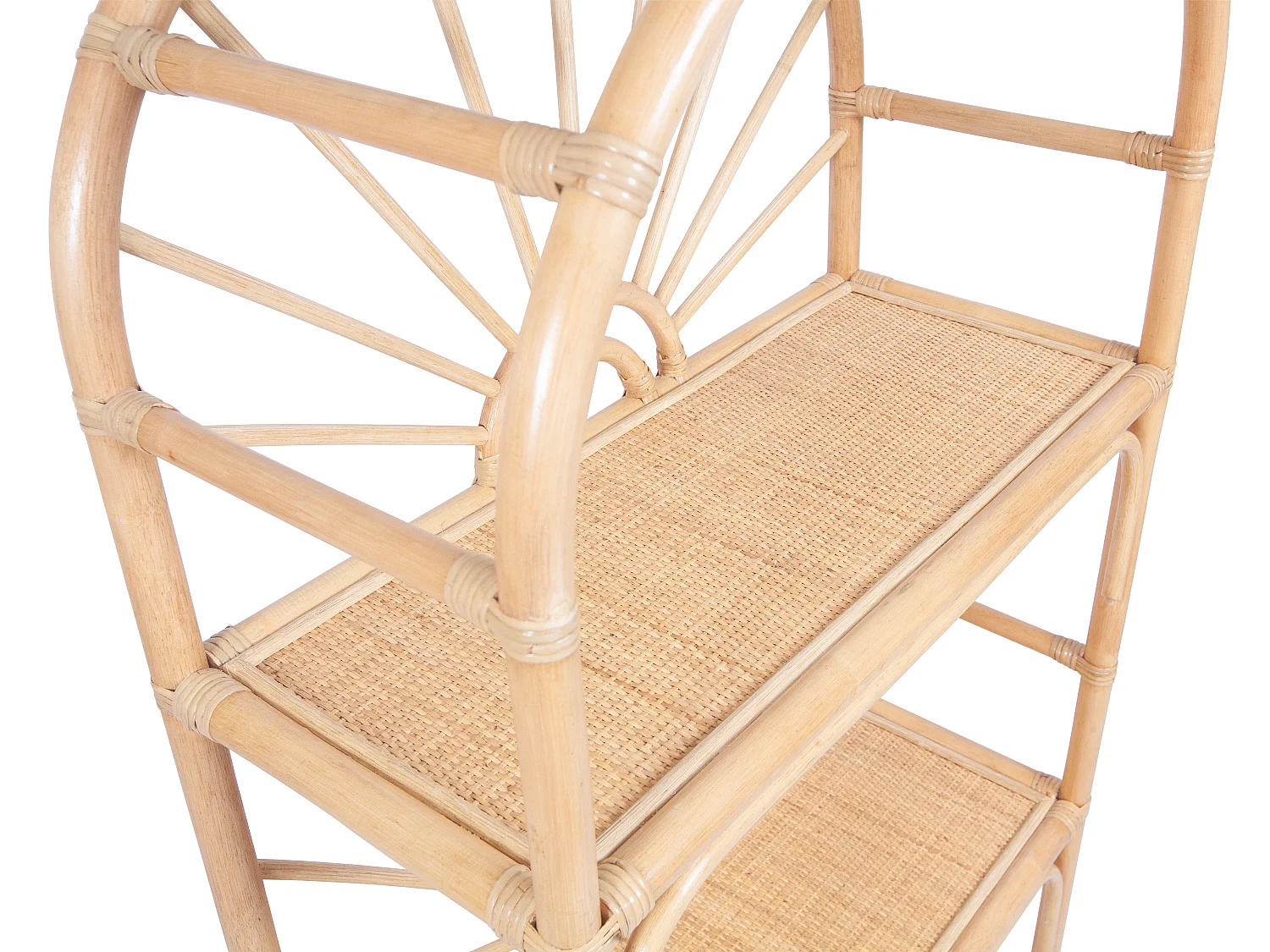 Etagère avec 3 tablettes en rotin - Naturel - NEMERI