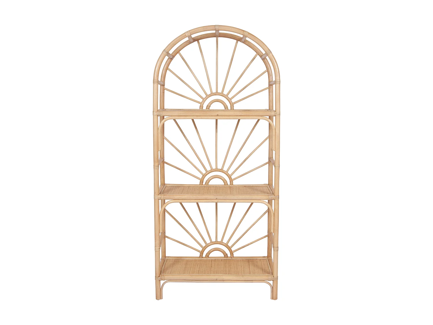 Etagère avec 3 tablettes en rotin - Naturel - NEMERI