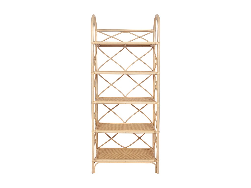 Regal mit 5 Einlegeböden - Rattan & Bambus - Naturfarben - ZARYNO günstig online kaufen