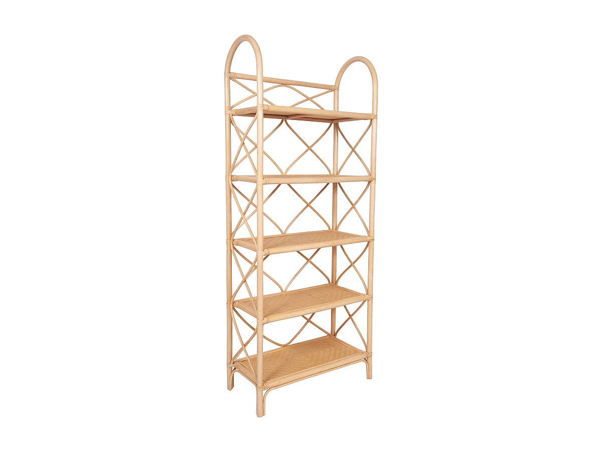 Regal mit 5 Einlegeböden - Rattan & Bambus - Naturfarben - ZARYNO günstig online kaufen