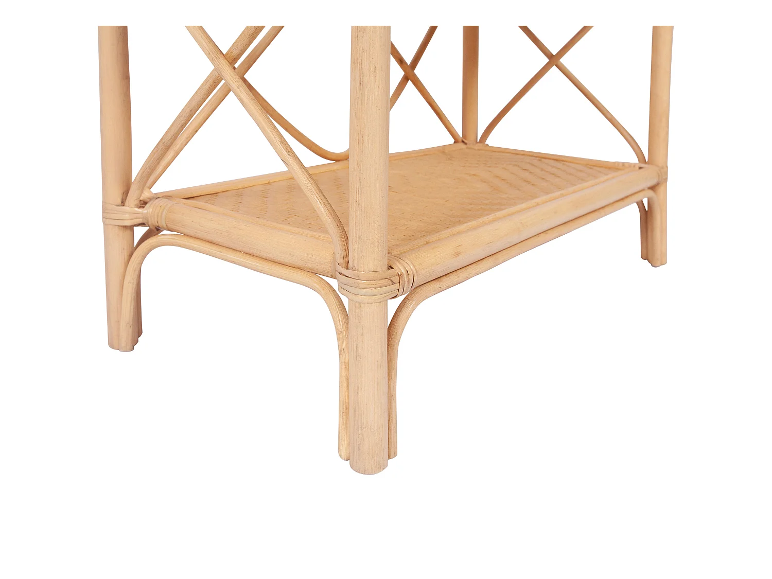 Reol med 5 hylder i rattan og bambus - Naturlig - ZARYNO