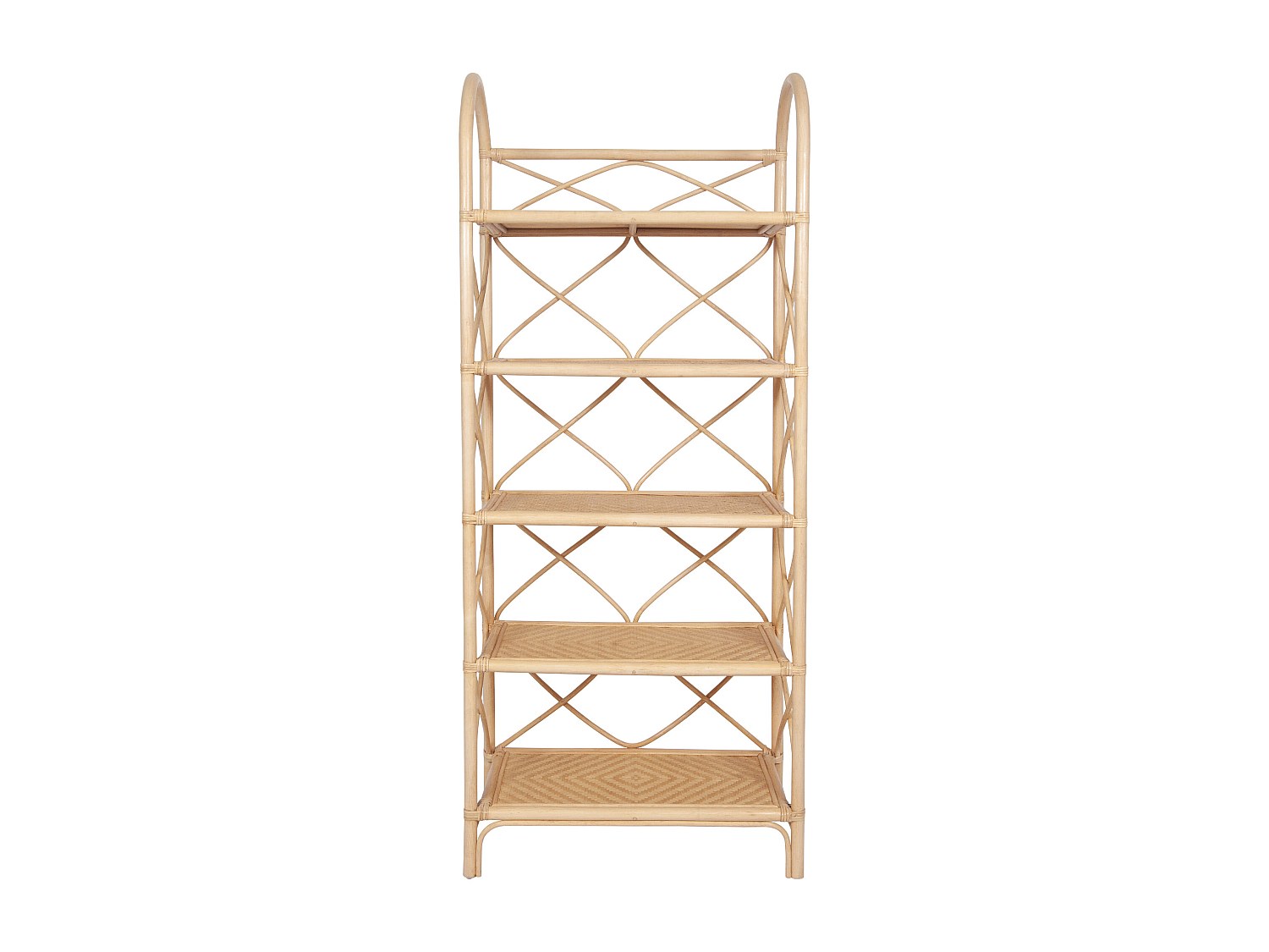 Regal mit 5 Einlegeböden - Rattan & Bambus - Naturfarben - ZARYNO günstig online kaufen