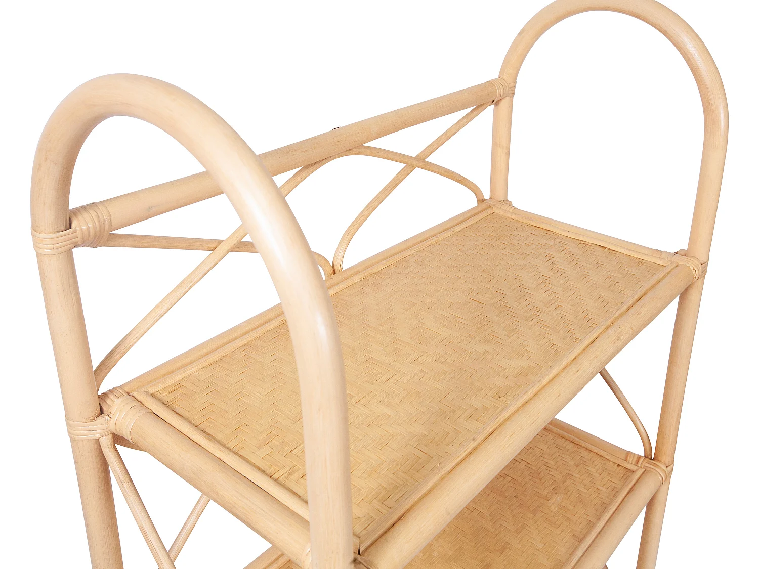 Etagère avec 5 tablettes en rotin et bambou - Naturel - ZARYNO