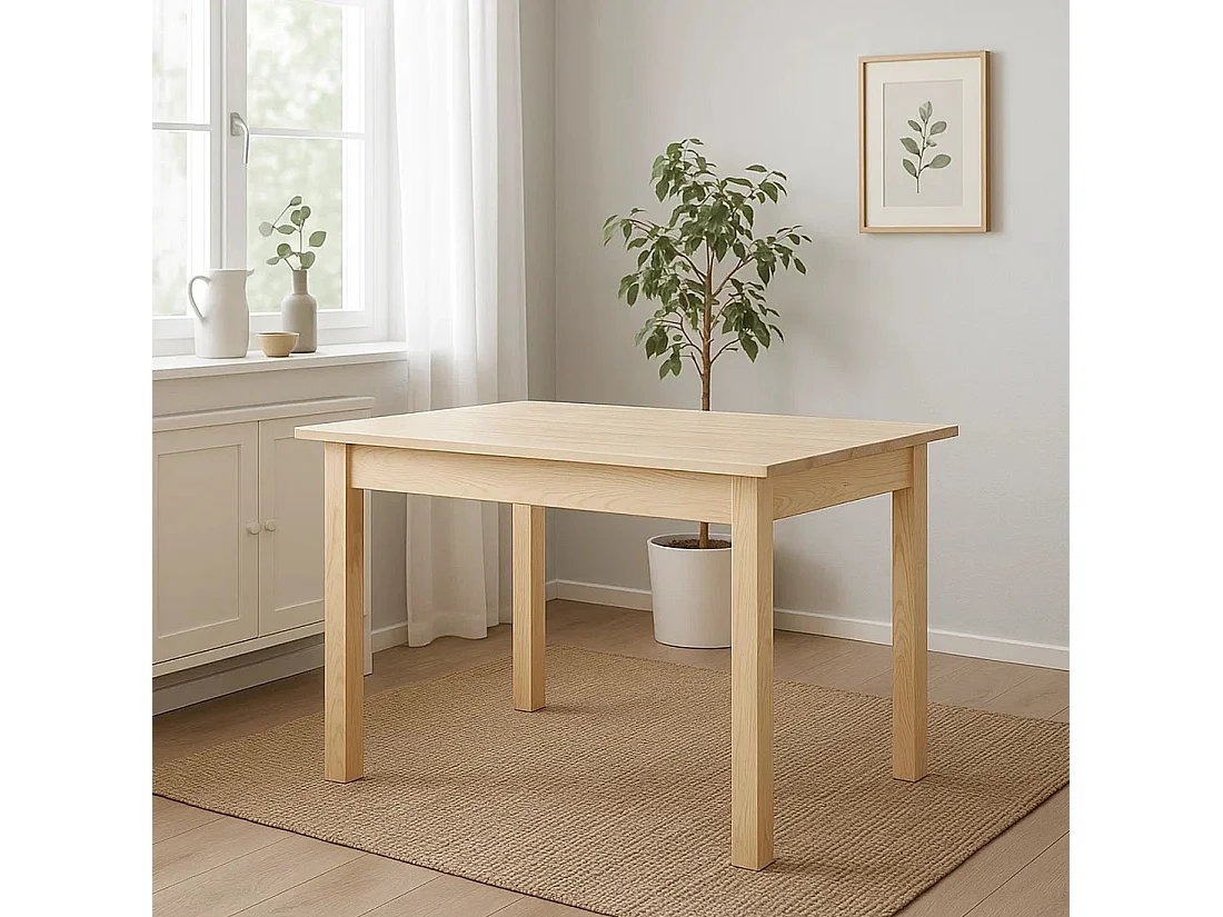 Uitschuiftafel 120 / 168 x 75 cm hout, grenen