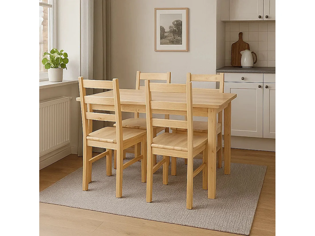 Uitschuiftafel 120 / 168 x 75 cm hout, grenen