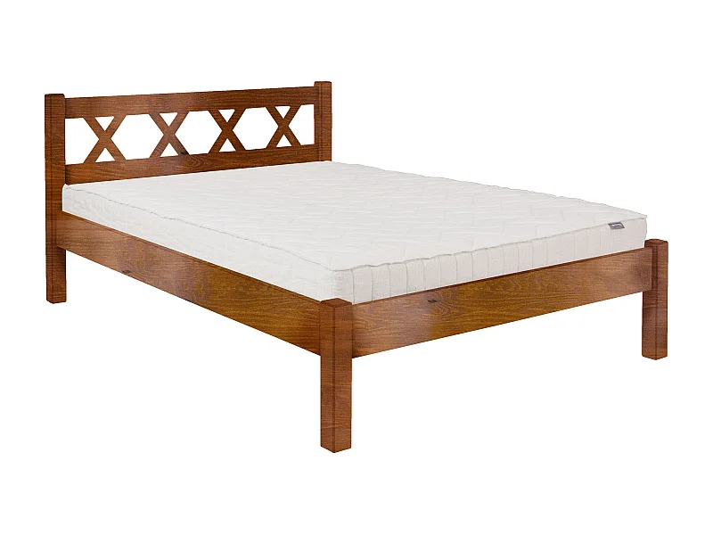 Bett 160x200 aus Holz Modern, kastanienfarben