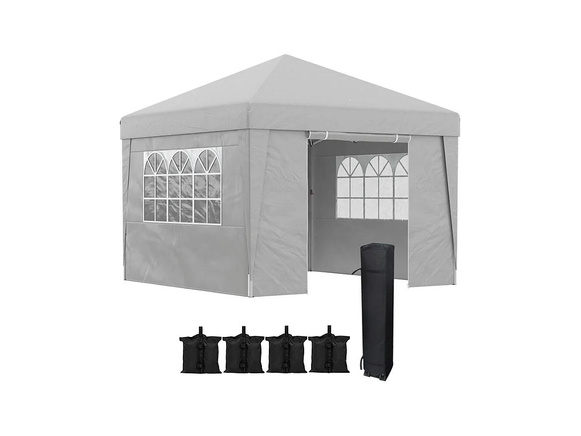 Tonnelle pop-up pliante GILLIAN Gris clair