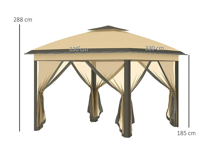 Tonnelle pop-up pliante RHODES beige