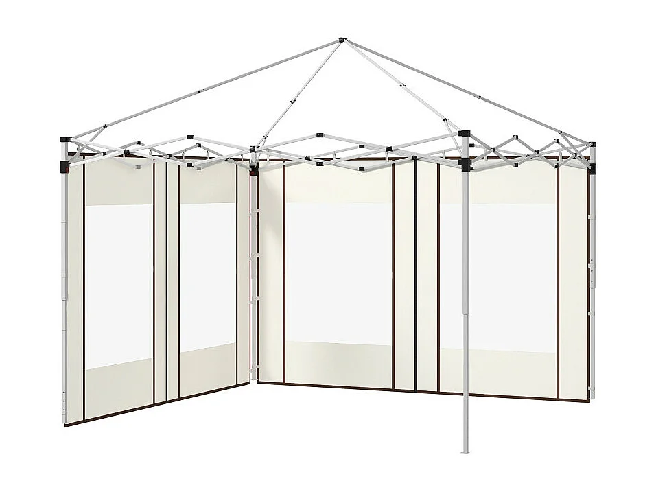 Lot de 2 panneaux latéraux de barnum MELEAS blancs