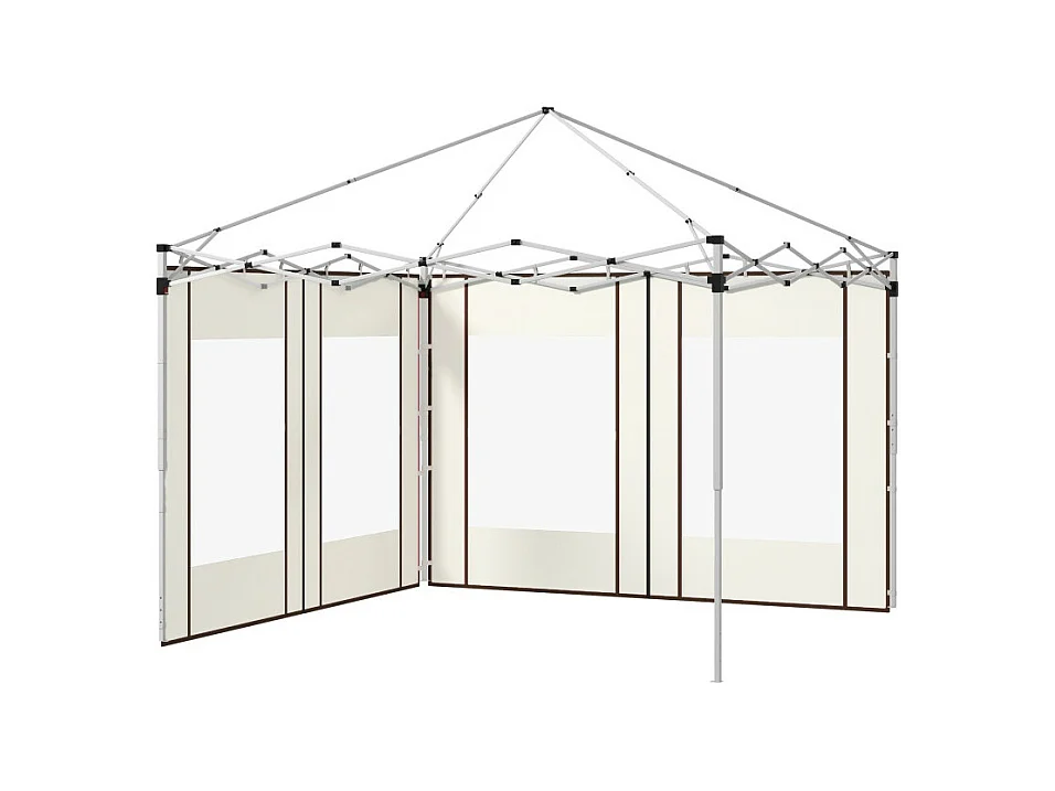 Lot de 2 panneaux latéraux de barnum MELEAS blancs