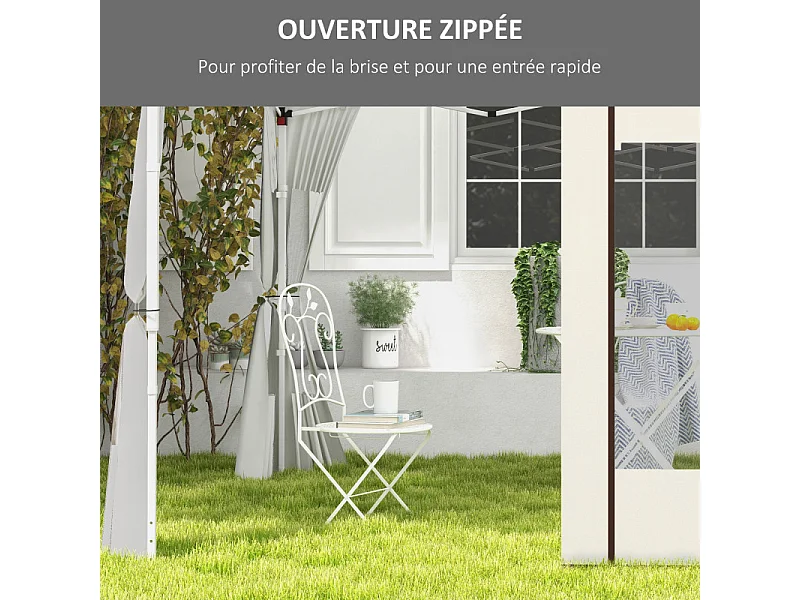 Lot de 2 panneaux latéraux de barnum MELEAS blancs