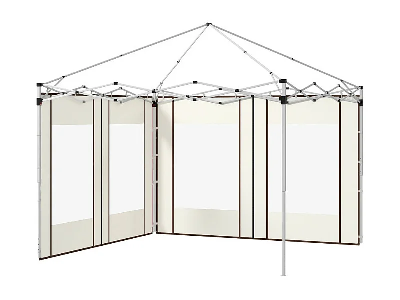 Lot de 2 panneaux latéraux de barnum MELEAS blancs