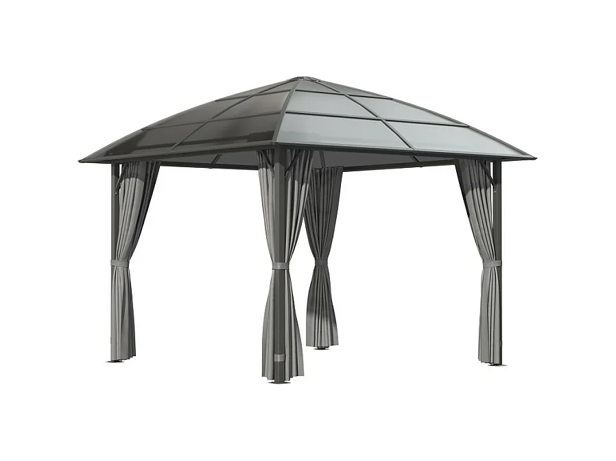 Pavillon de jardin PALINI noir et gris
