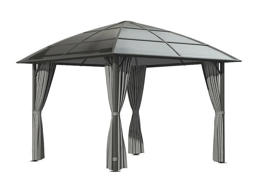 Pavillon de jardin PALINI noir et gris