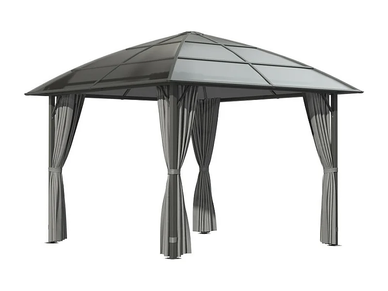 Pavillon de jardin PALINI noir et gris