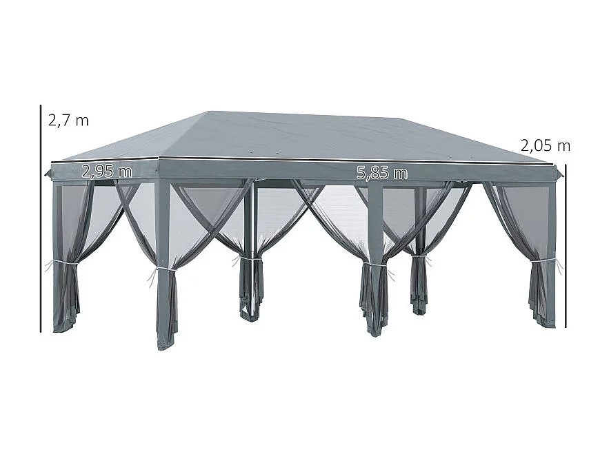 Tonnelle barnum pop-up ALEXANDRO gris