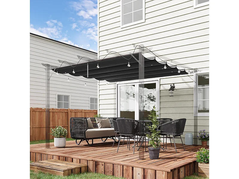 Toile de rechange pergola rétractable TAROS grise