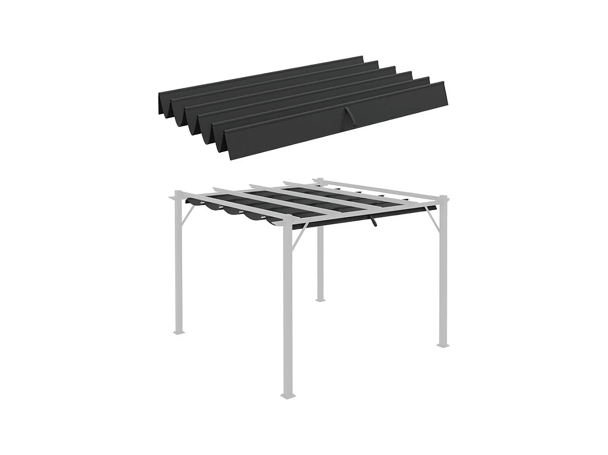 Toile de rechange pergola rétractable TAROS grise