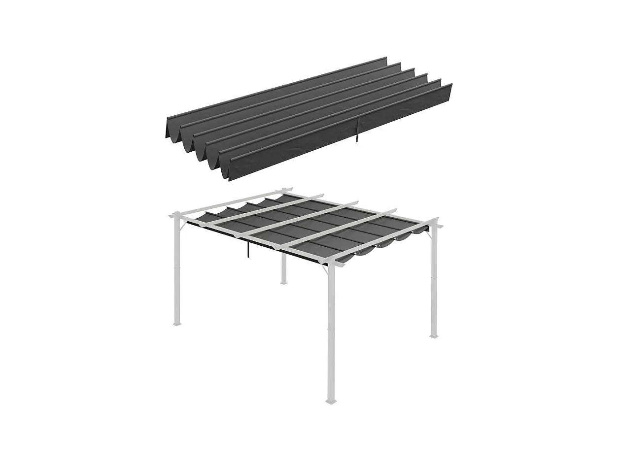 Toile de rechange pergola rétractable MIRROS grise