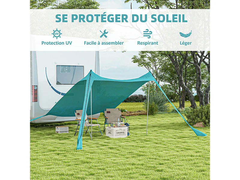 Abri solaire tente de plage THANOS bleu
