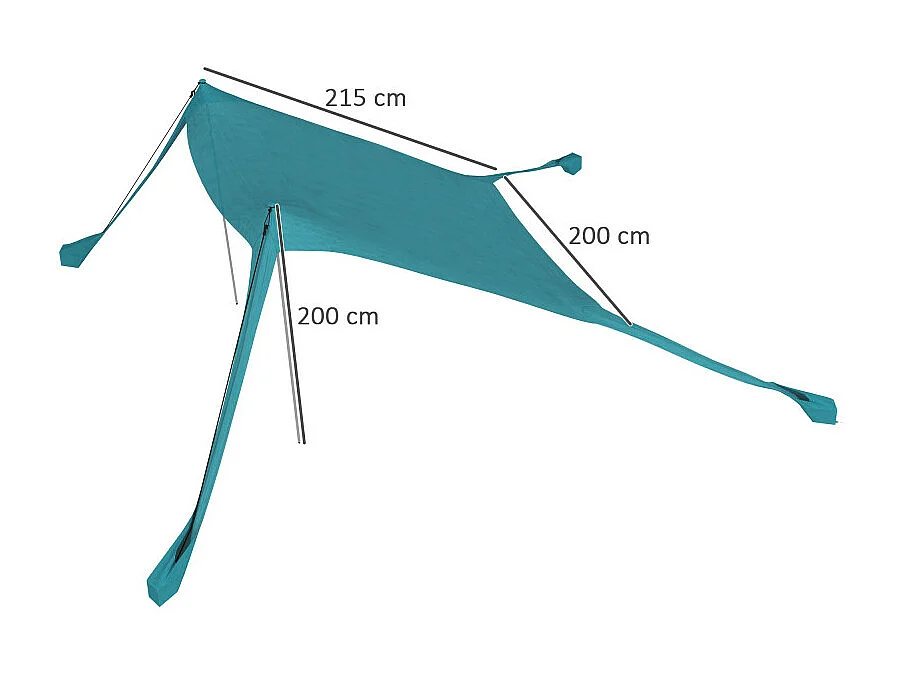 Abri solaire tente de plage THANOS bleu