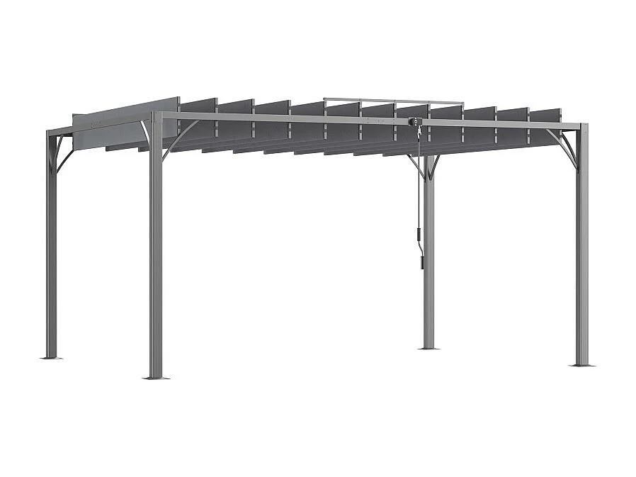 Pergola lames orientables 3,90 x 2,95 MAUD grise