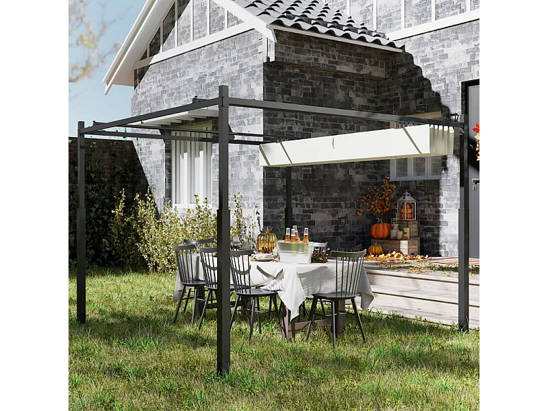 Pergola rétractable ROYAL crème