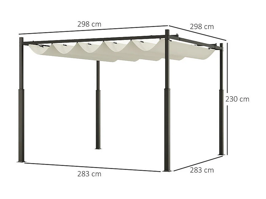 Pergola rétractable ROYAL crème