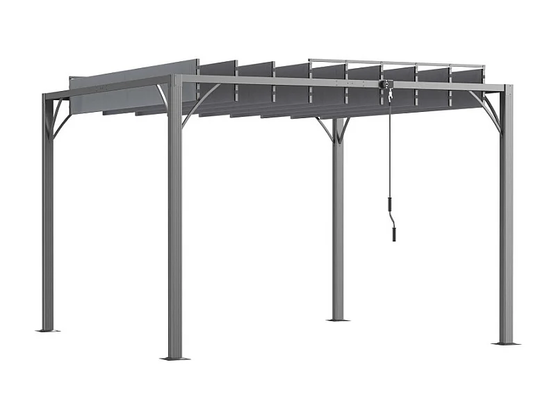 Pergola lames orientables 2,90 x 2,95 MALOU grise
