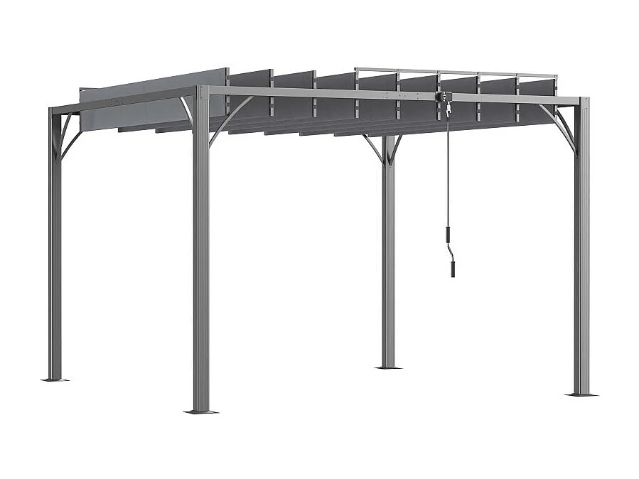 Pergola lames orientables 2,90 x 2,95 MALOU grise