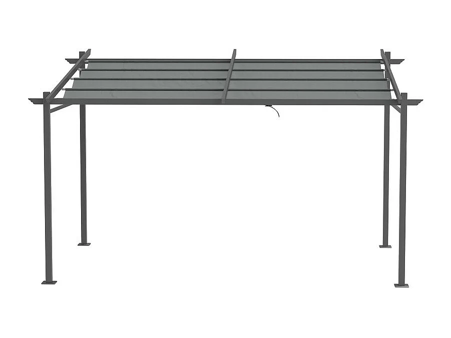 Pergola rétractable 3,97 x 2,95 cm LENIA gris