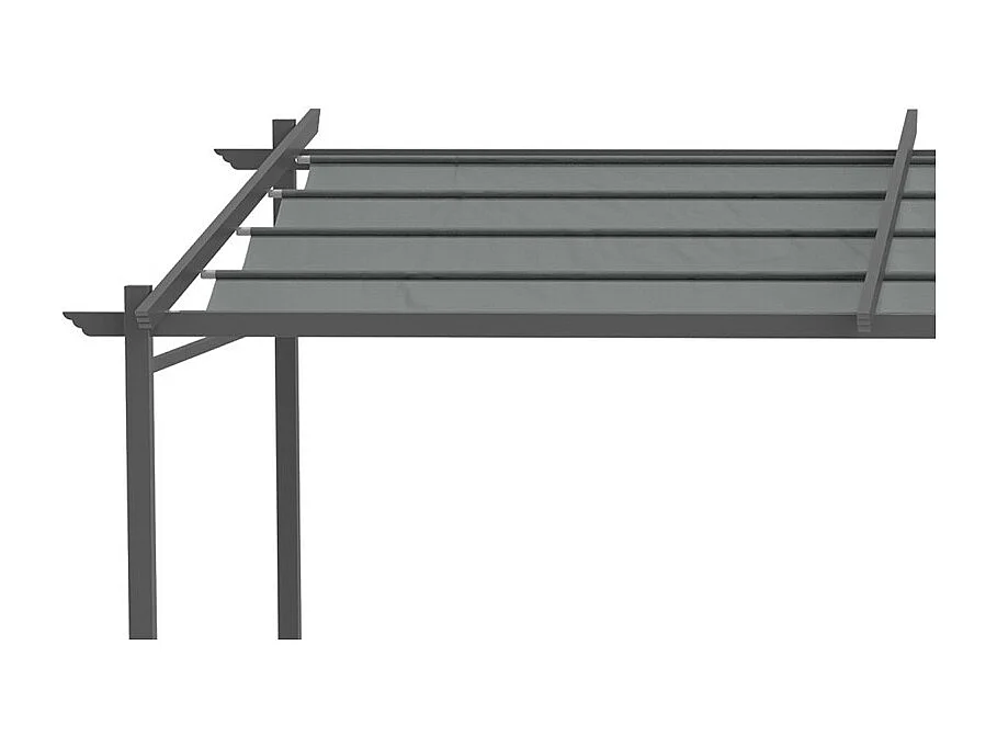 Pergola rétractable 3,97 x 2,95 cm LENIA gris
