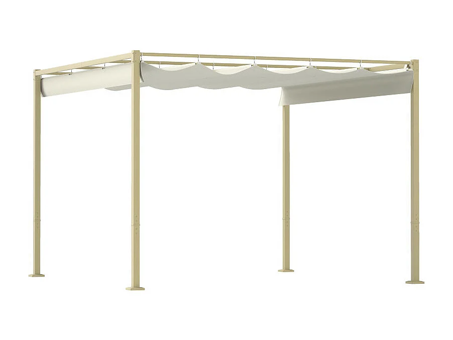 Pergola rétractable AMMY beige et kaki