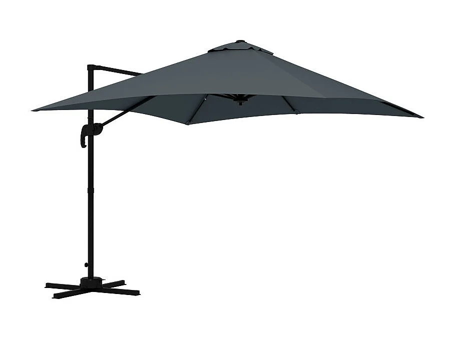 Parasol carré déporté DIMITRIOS gris