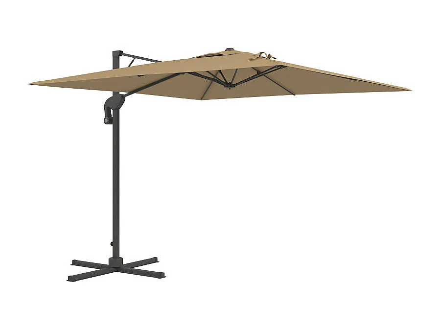 Parasol carré déporté ZOGRA kaki