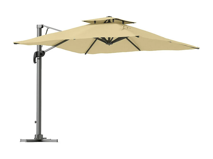 Parasol carré déporté AGIOS beige
