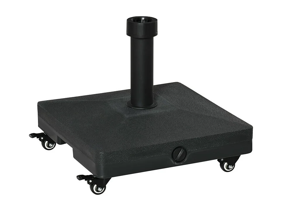 Pied de parasol carré à roulettes SIMBA noir 