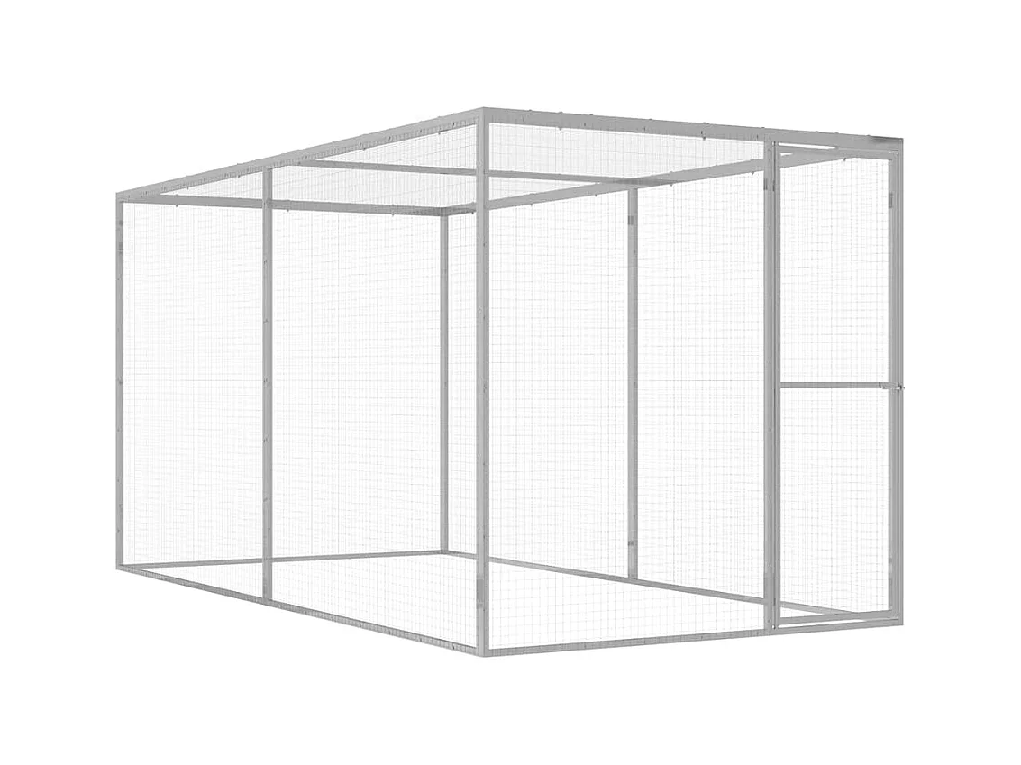 Cage pour chat 3x1,5x1,5 m Acier galvanisé