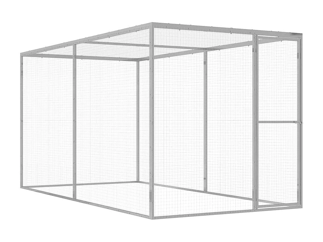 Cage pour chat 3x1,5x1,5 m Acier galvanisé