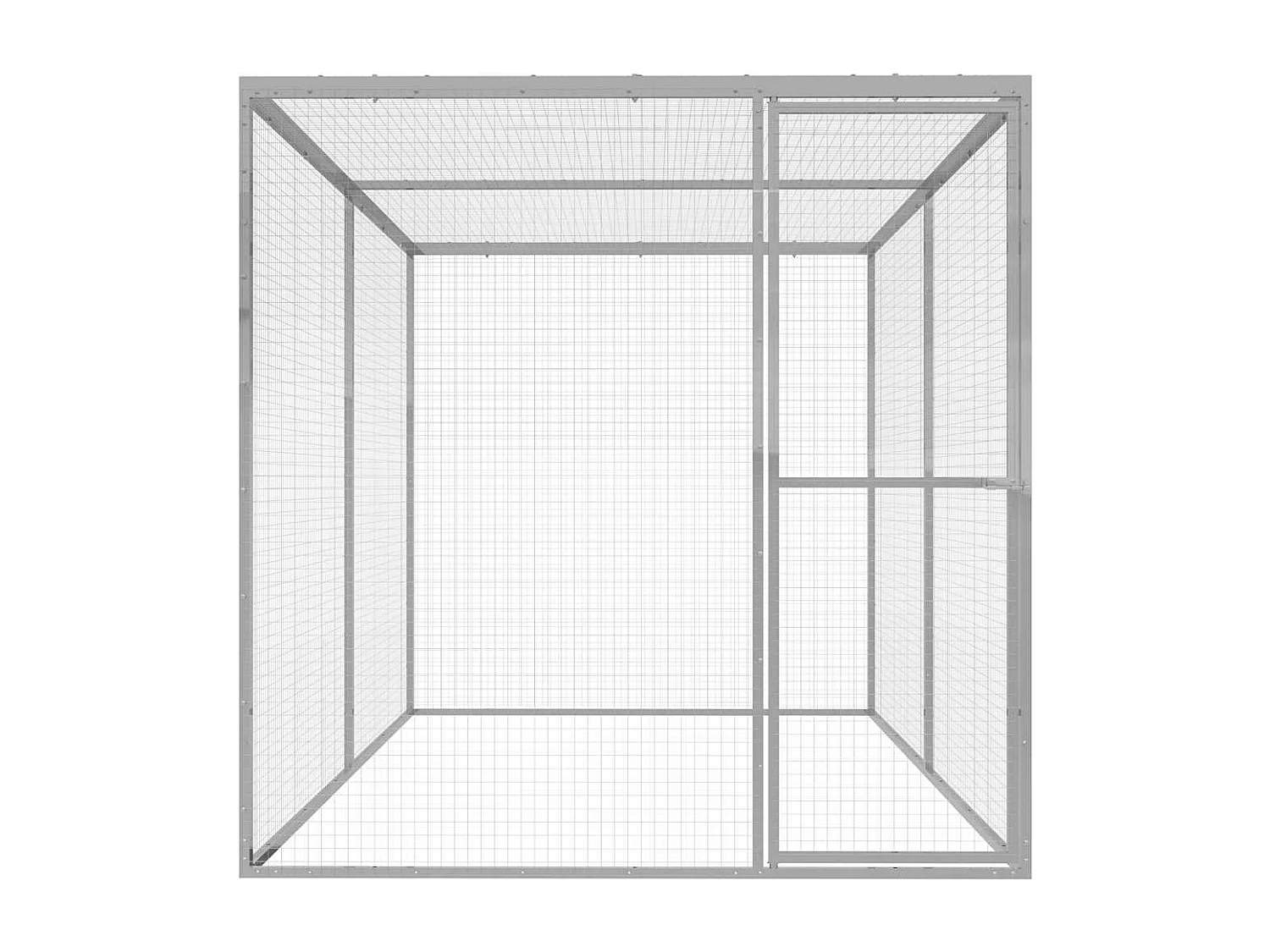 Cage pour chat 3x1,5x1,5 m Acier galvanisé
