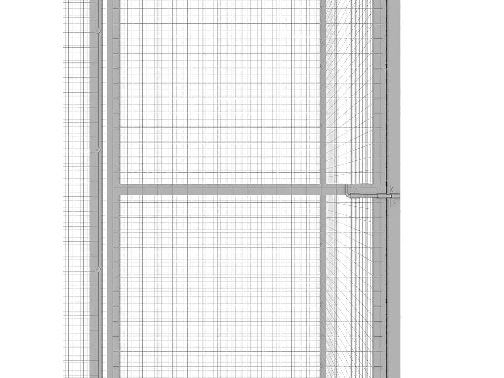 Cage pour chat 3x1,5x1,5 m Acier galvanisé