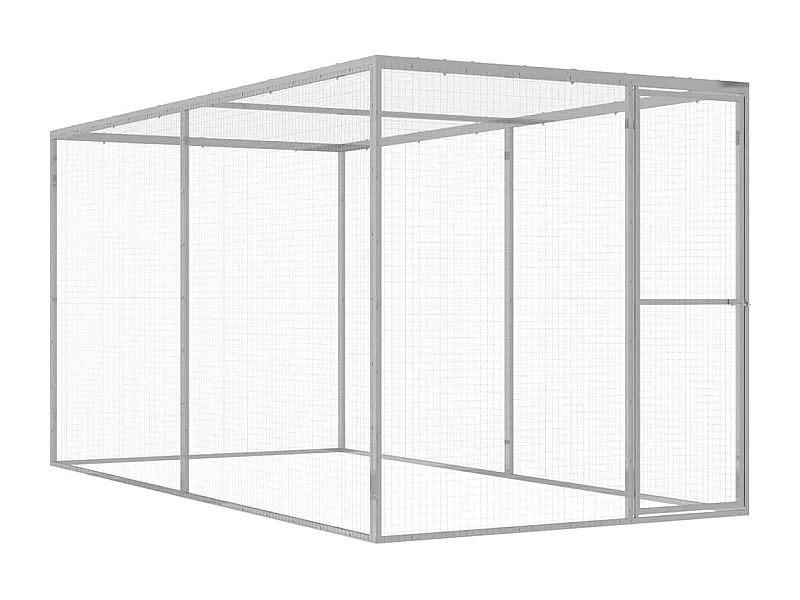 Cage pour chat 3x1,5x1,5 m Acier galvanisé